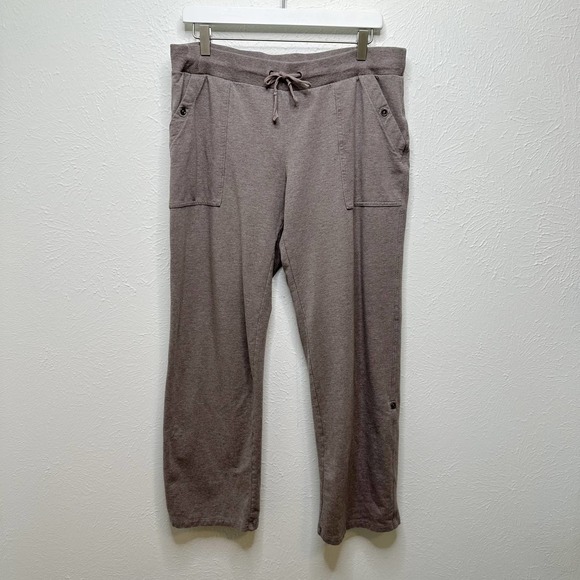 Banana Republic Pants - Banana Republic Womens L French Baby Terry Knit Cropped Lounge Yoga Pants Taupe